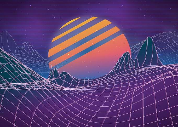 Retrowave sunset