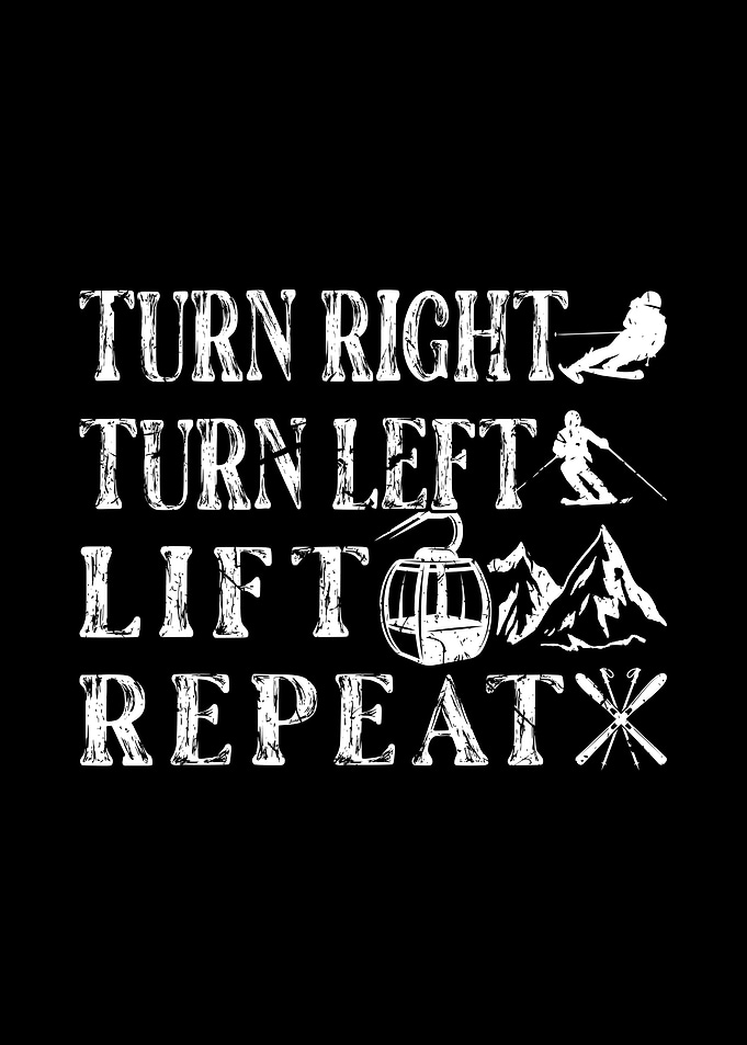 Turn Right Left Ski Lift