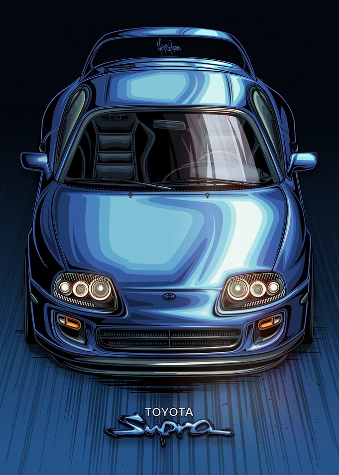Toyota Supra MK4 2JZ Blue
