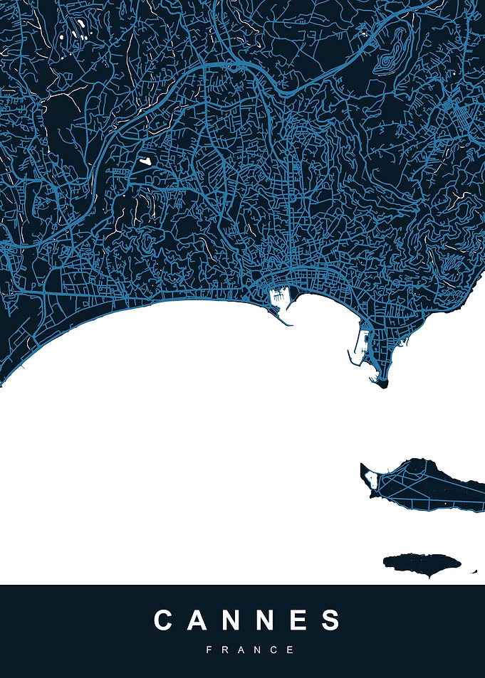 CANNES Map FRANCE