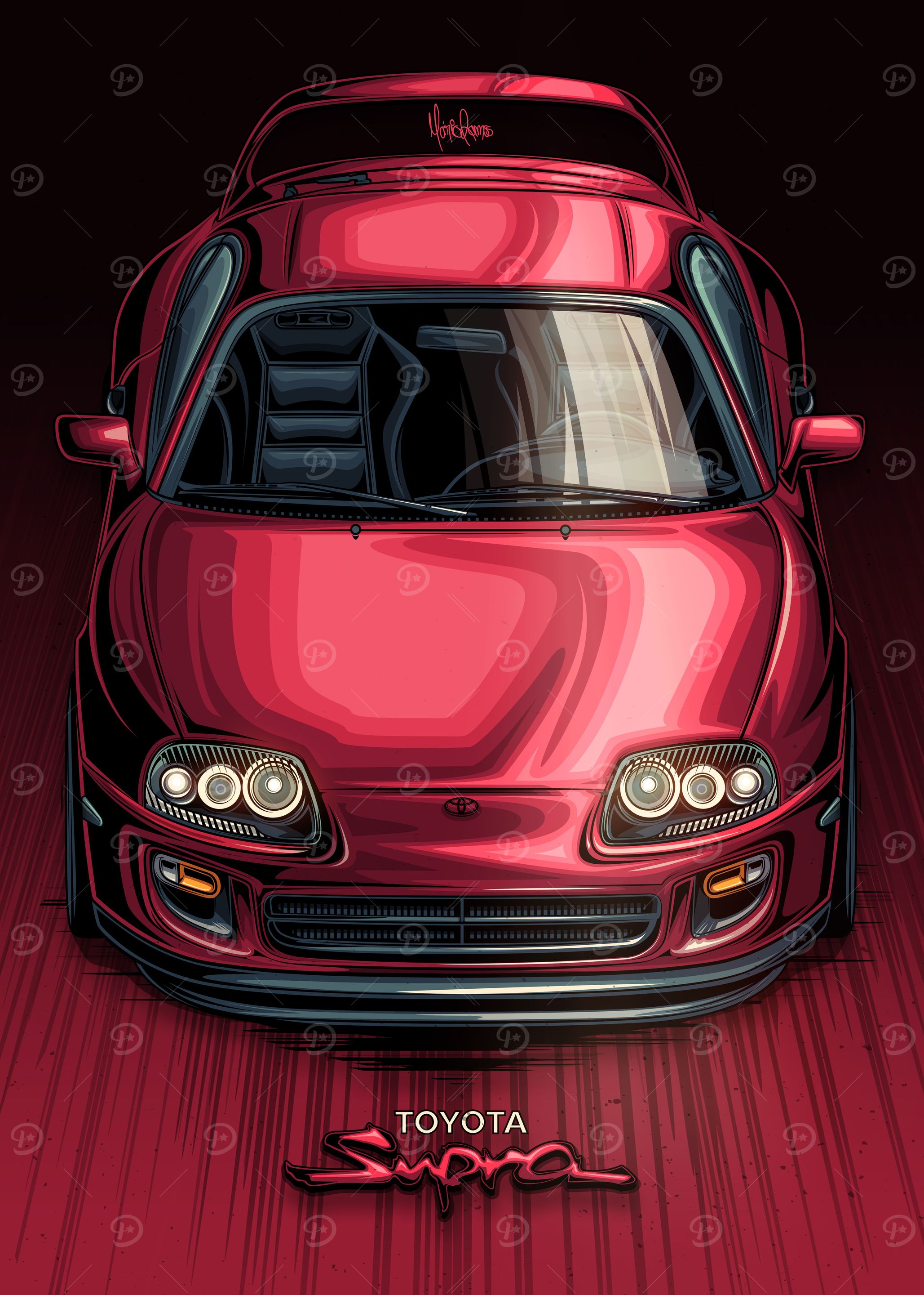 Toyota Supra MK4 2JZ Red
