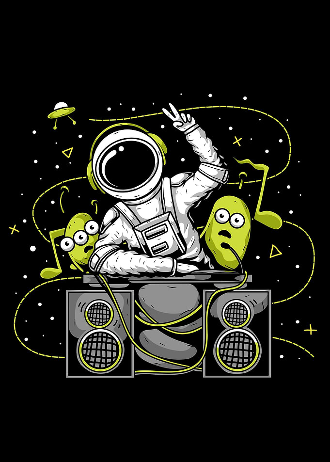 astronaut disc jockey