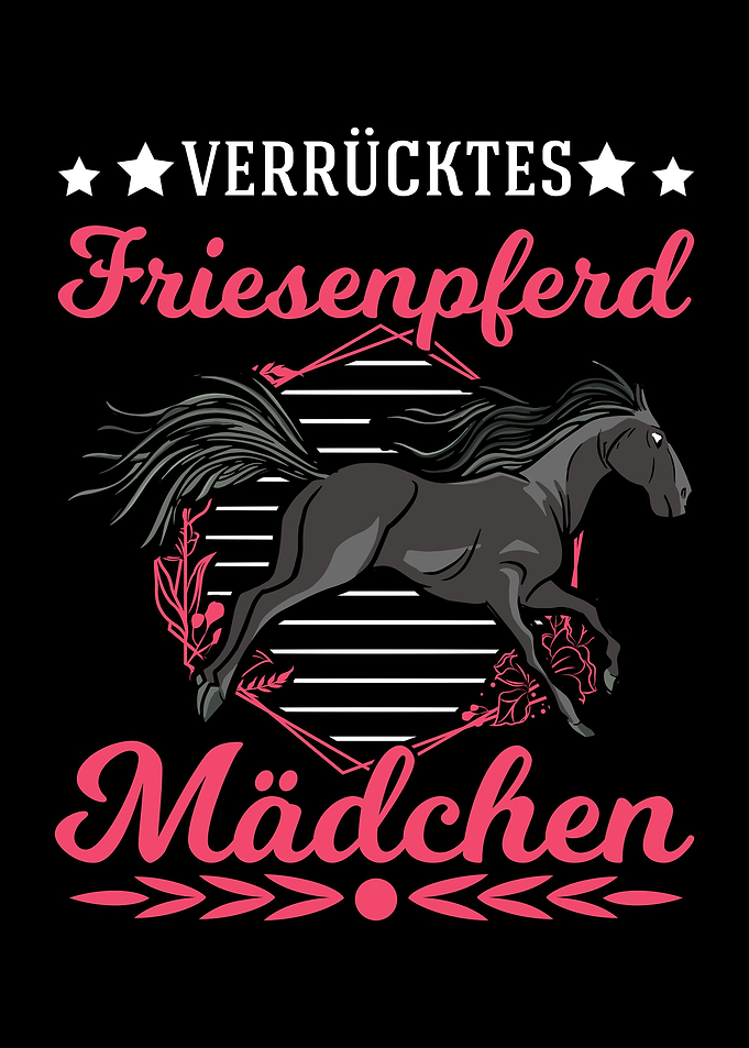 Verrcktes Friesenpferd
