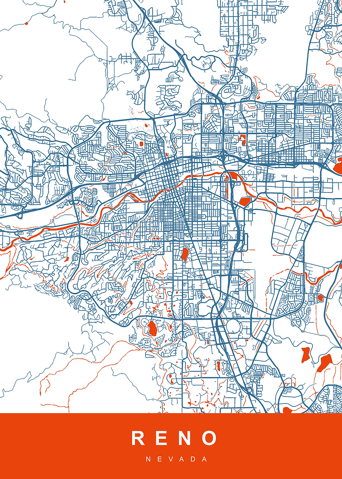 RENO Map NEVADA USA