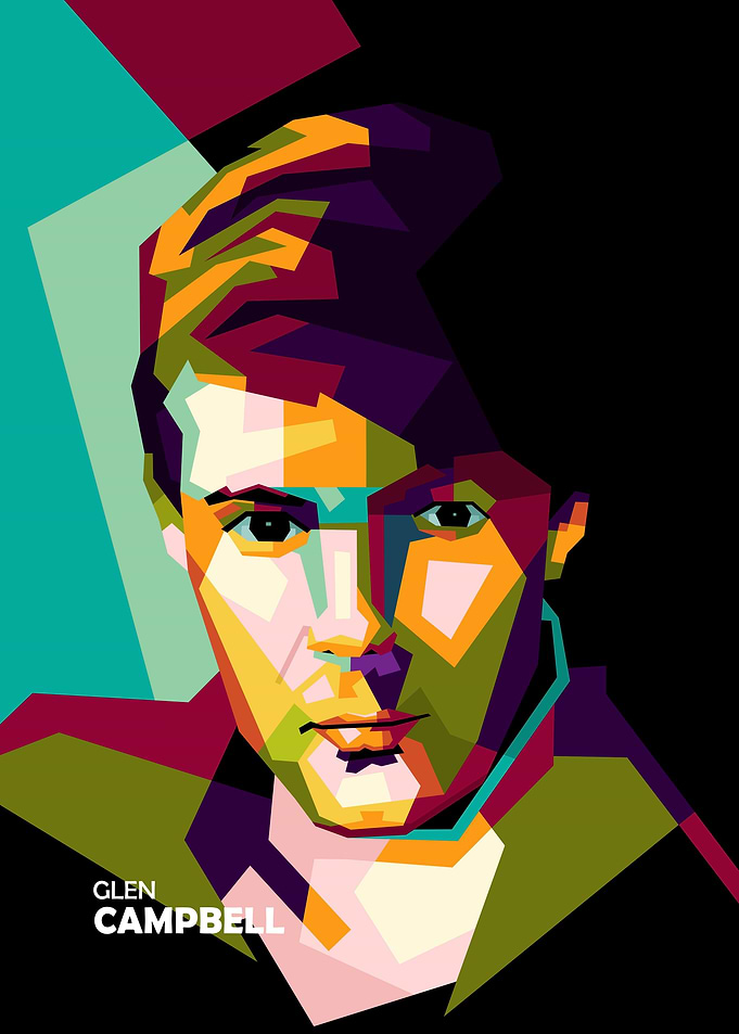 Glen Campbell in WPAP ART