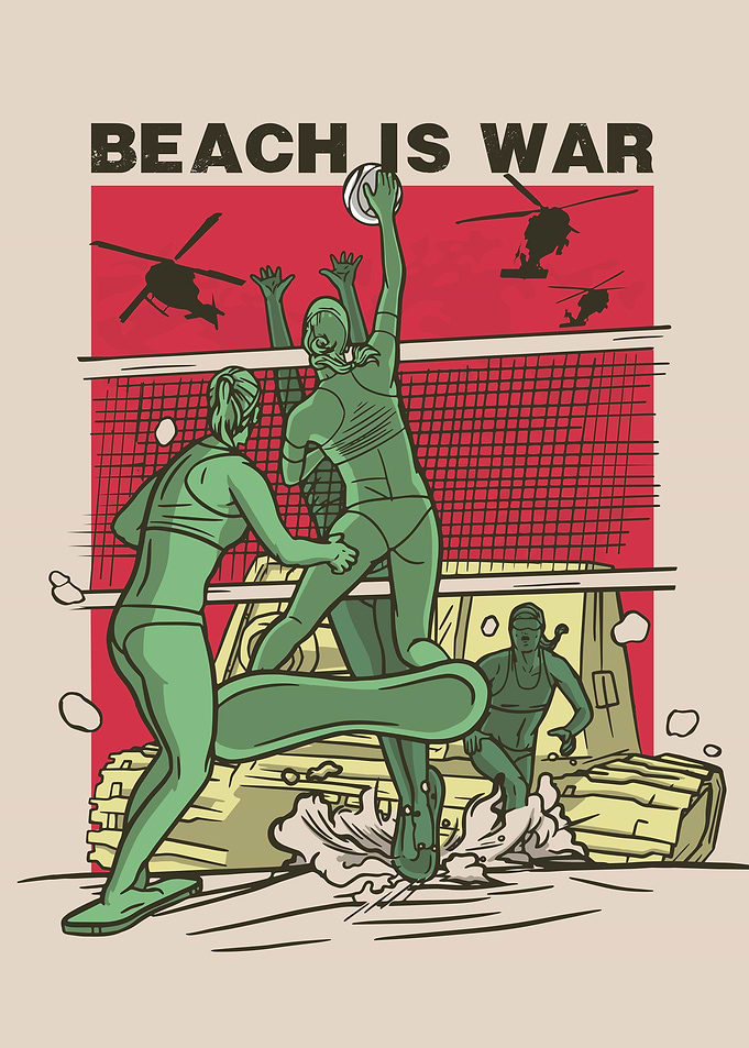 Beach is war