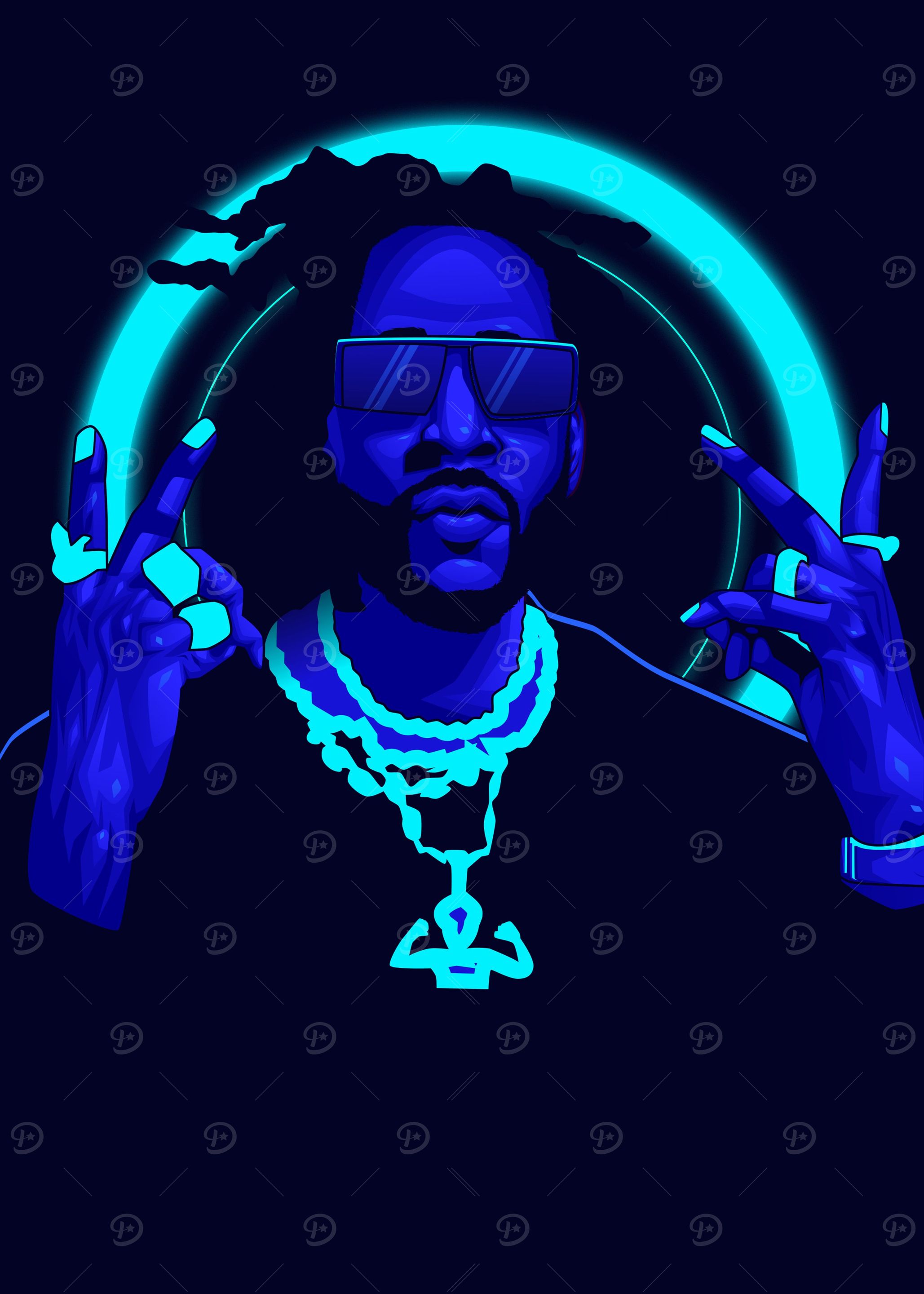 2 Chainz Neon Art