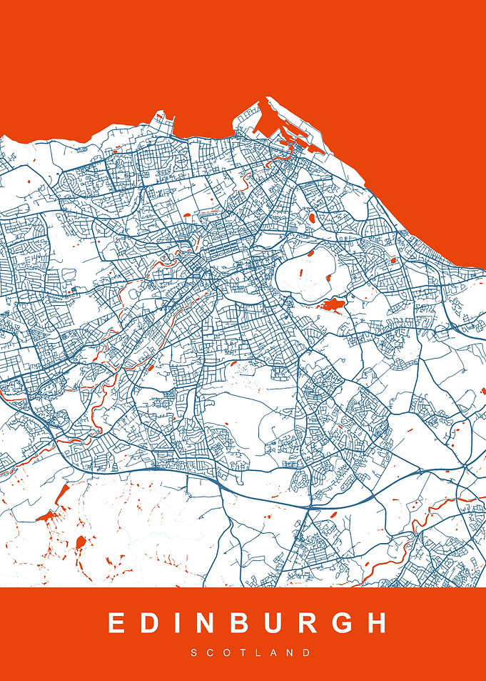 EDINBURGH Map SCOTLAND UK