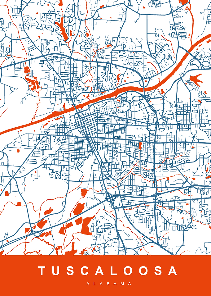 TUSCALOOSA Map ALABAMA