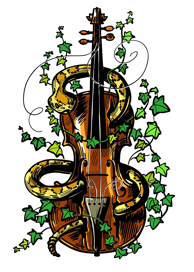 Violin and snake