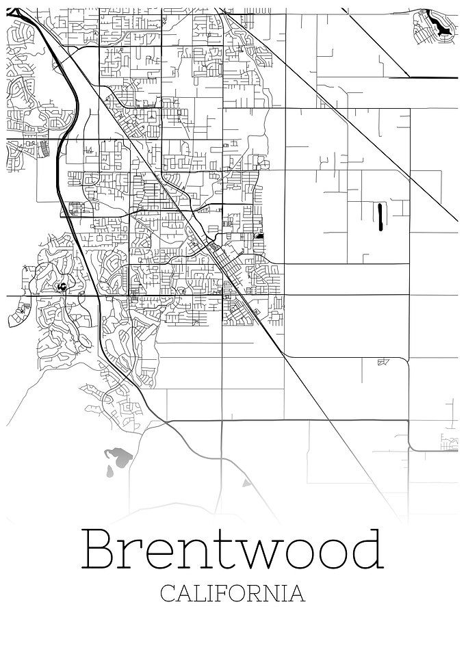 Brentwood California map