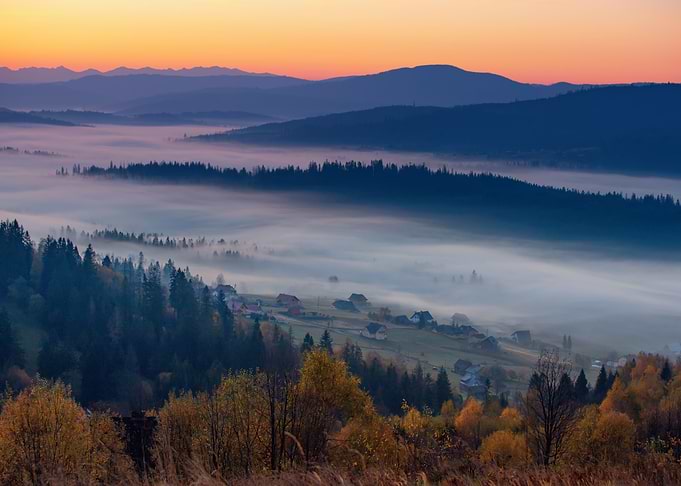 Autumn mountain landscape