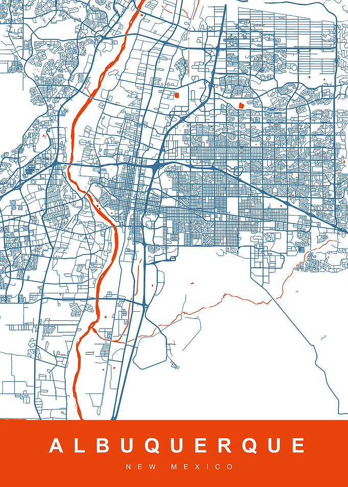 ALBUQUERQUE Map NEW MEXICO