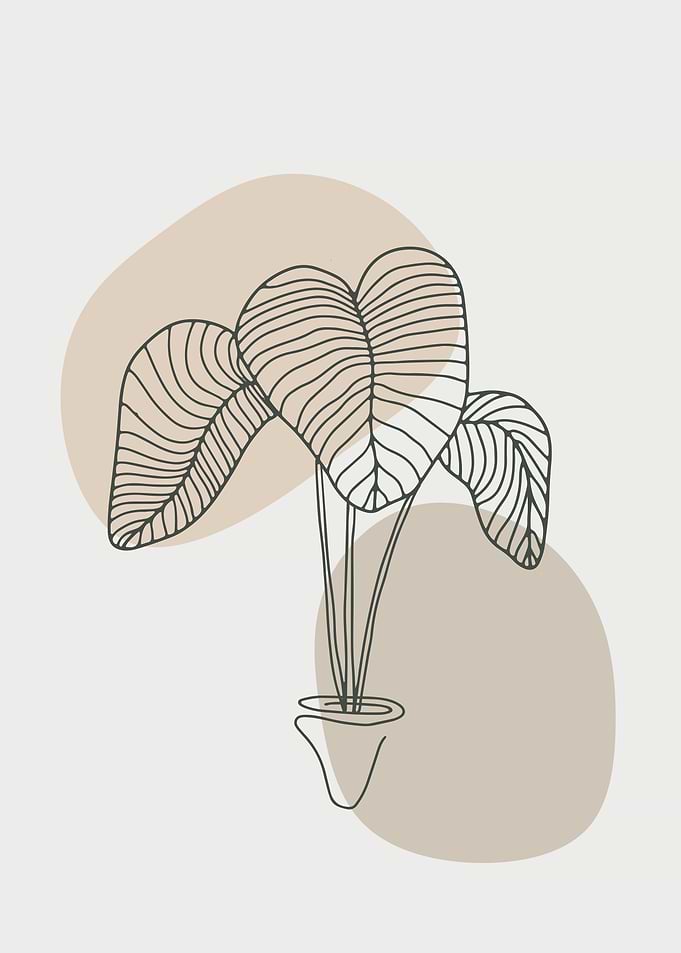 Modern Tropical leaves art