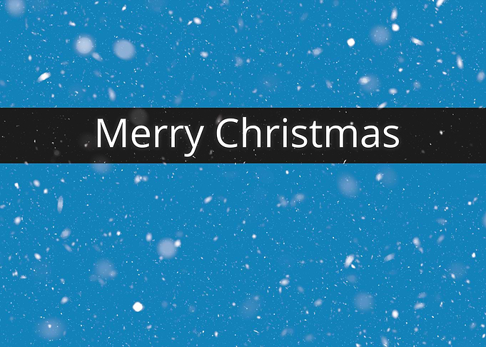 Blue Merry Christmas