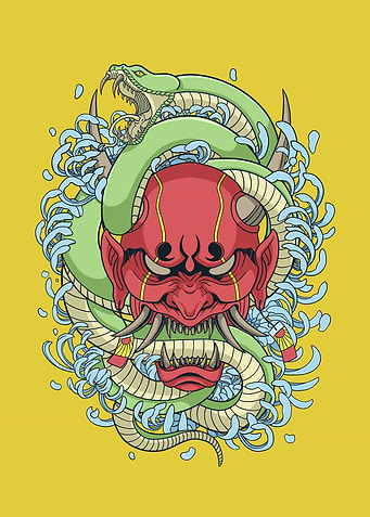 Jpanese hanya demon mask