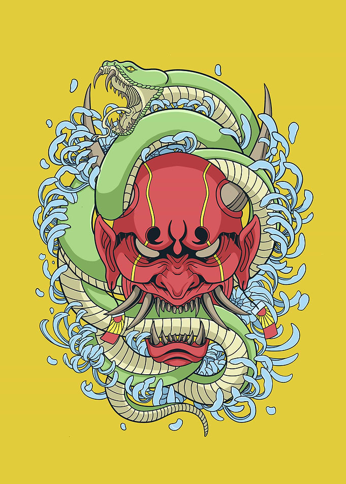 Jpanese hanya demon mask