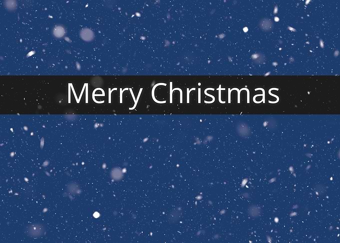 Dark Blue Merry Christmas