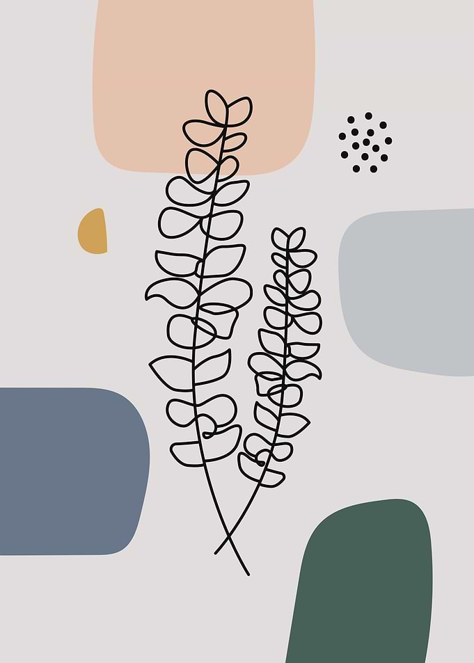 Floral Botanical leaves