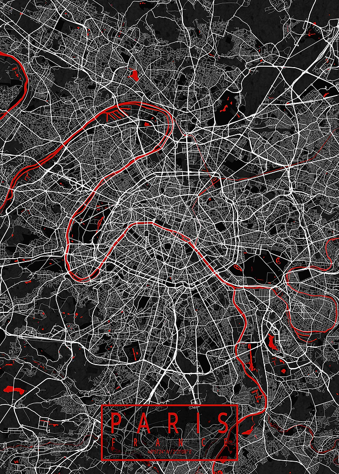 Paris City Map Oriental