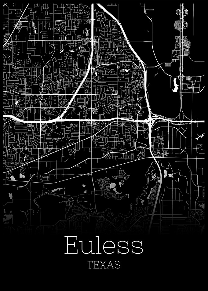Euless Texas city map