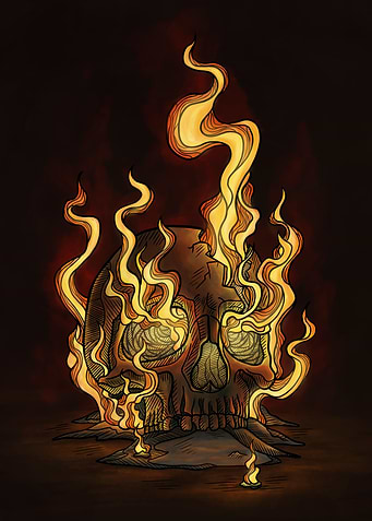 Flame Skull