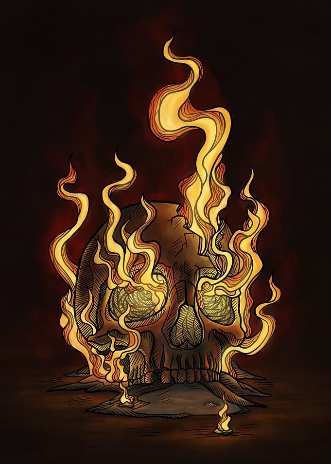 Flame Skull