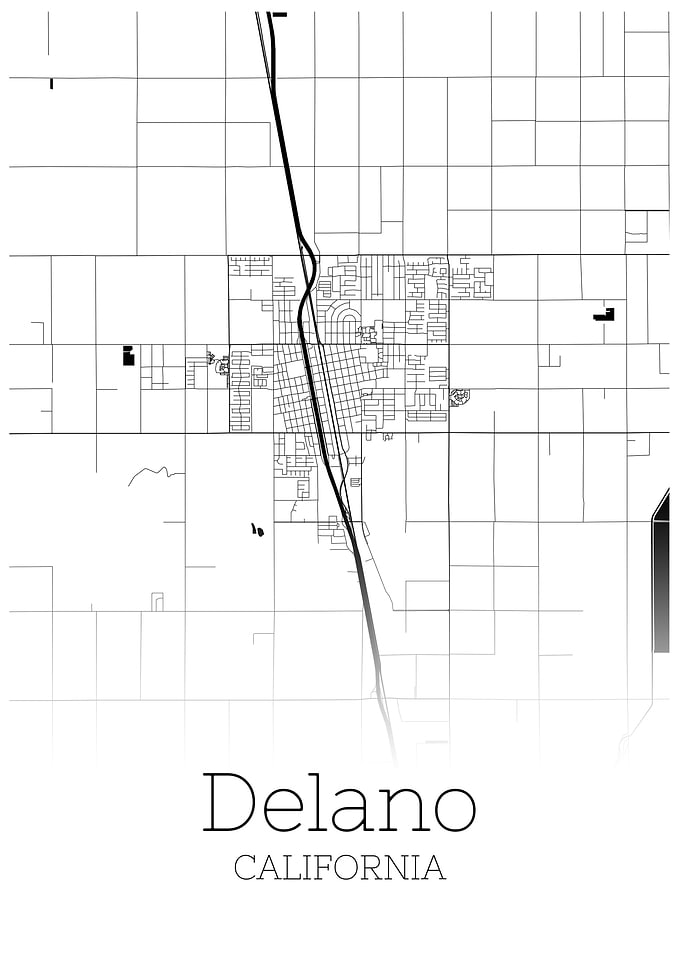 Delano California map