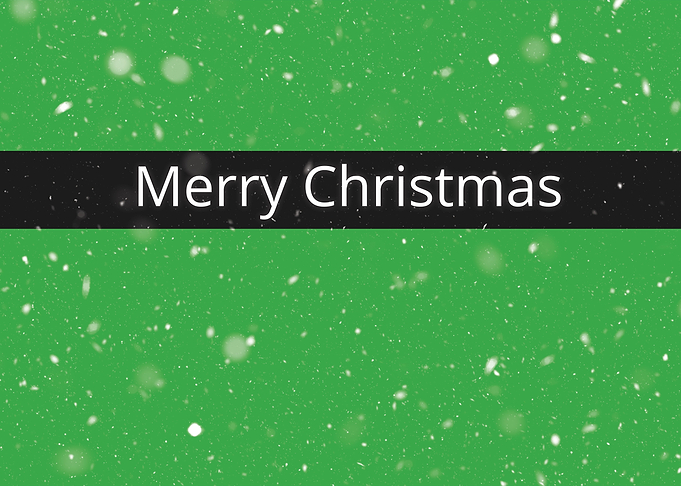 Dark Green Merry Christmas
