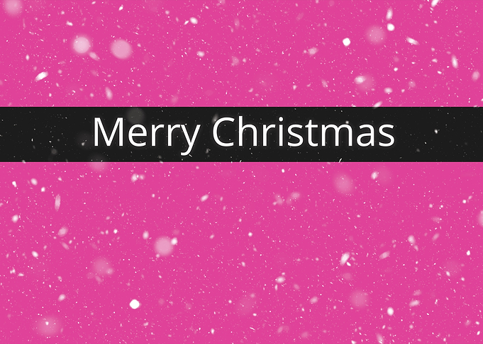 Pink Merry Christmas