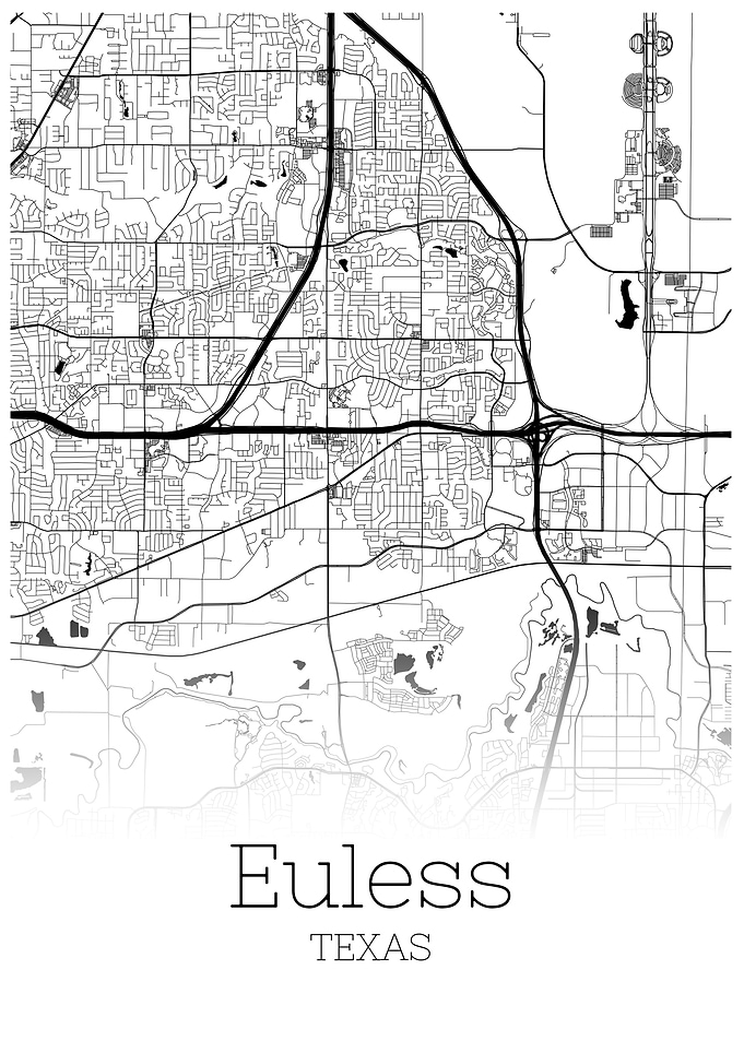 Euless Texas map