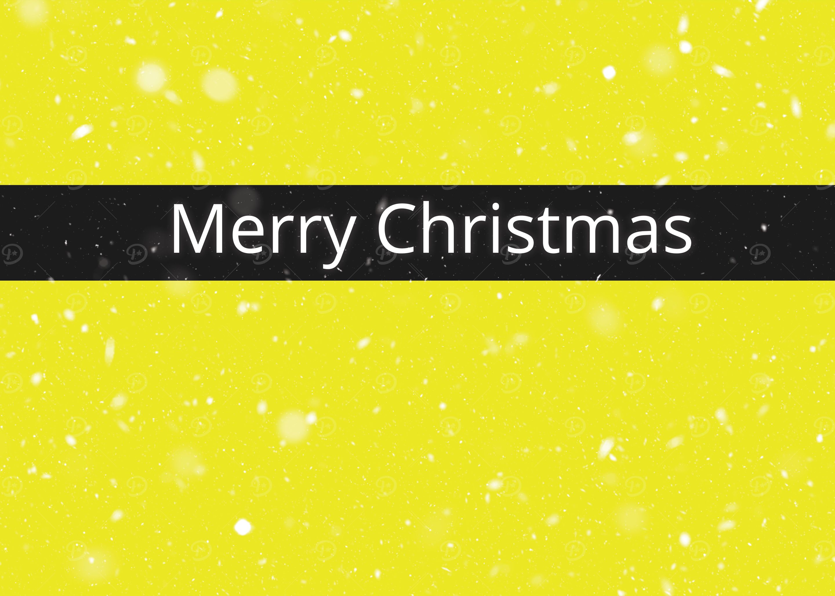 Yellow Merry Christmas