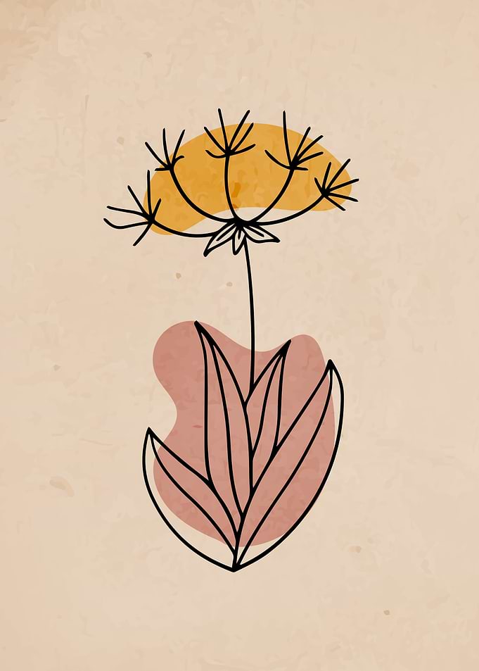 Nordic Single flower print