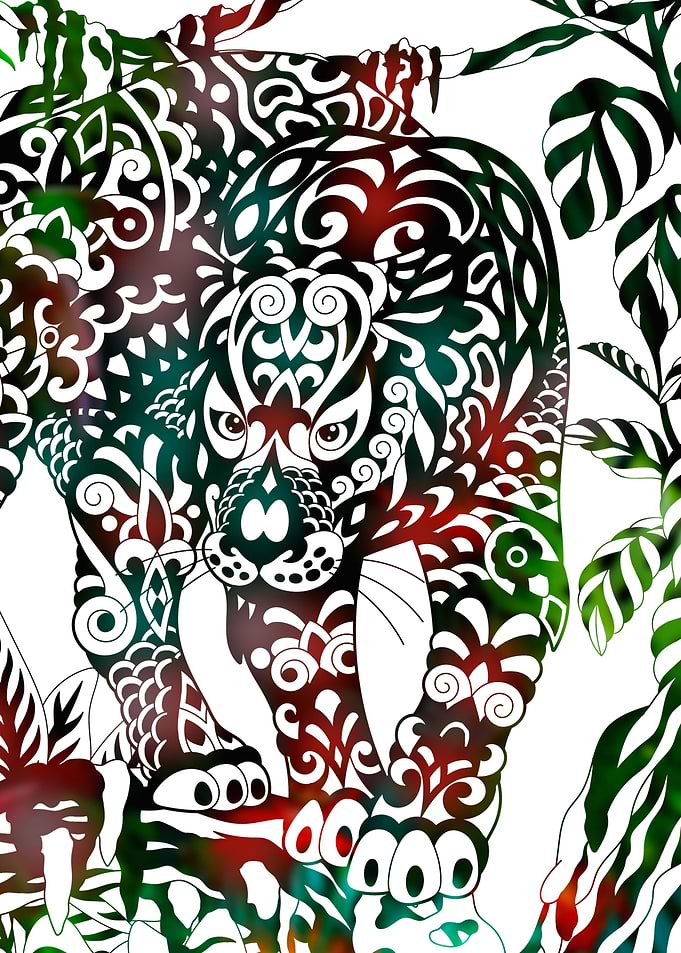 Zentangle Jaguar