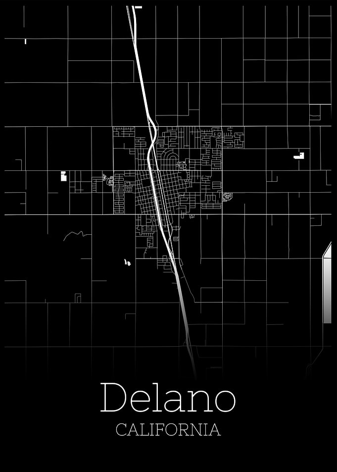 Delano California city map