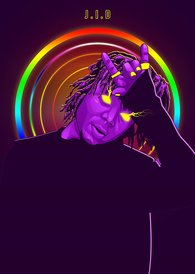 JID Neon Art Rapper