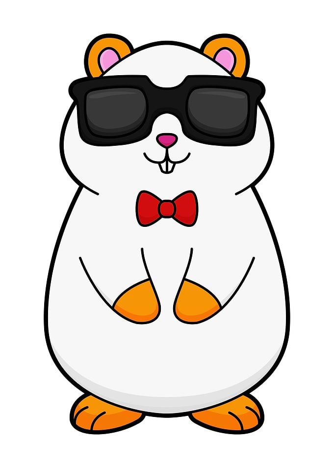 Hamster Sunglasses Tie