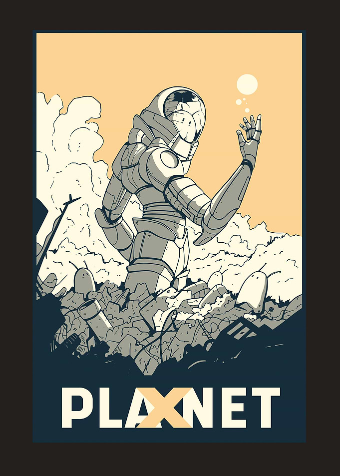 Vintage space poster
