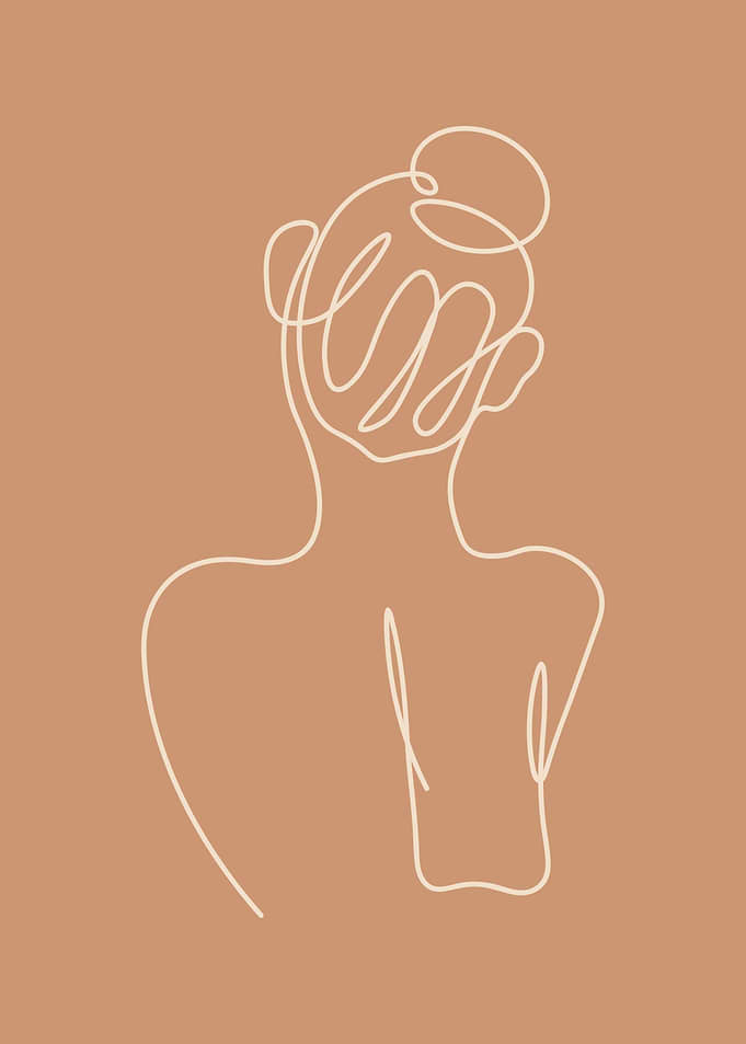 Girl one line posters