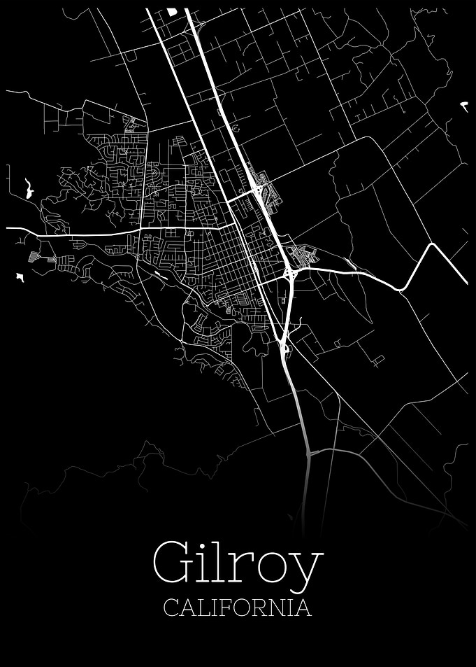 Gilroy California city map