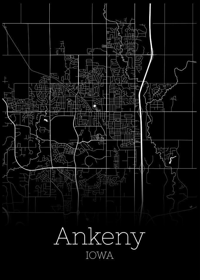 Ankeny Iowa city map
