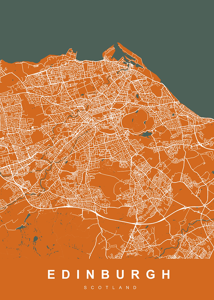 EDINBURGH Map SCOTLAND UK