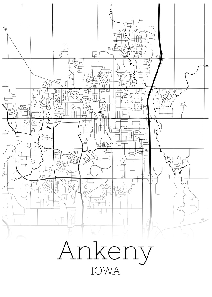 Ankeny Iowa map