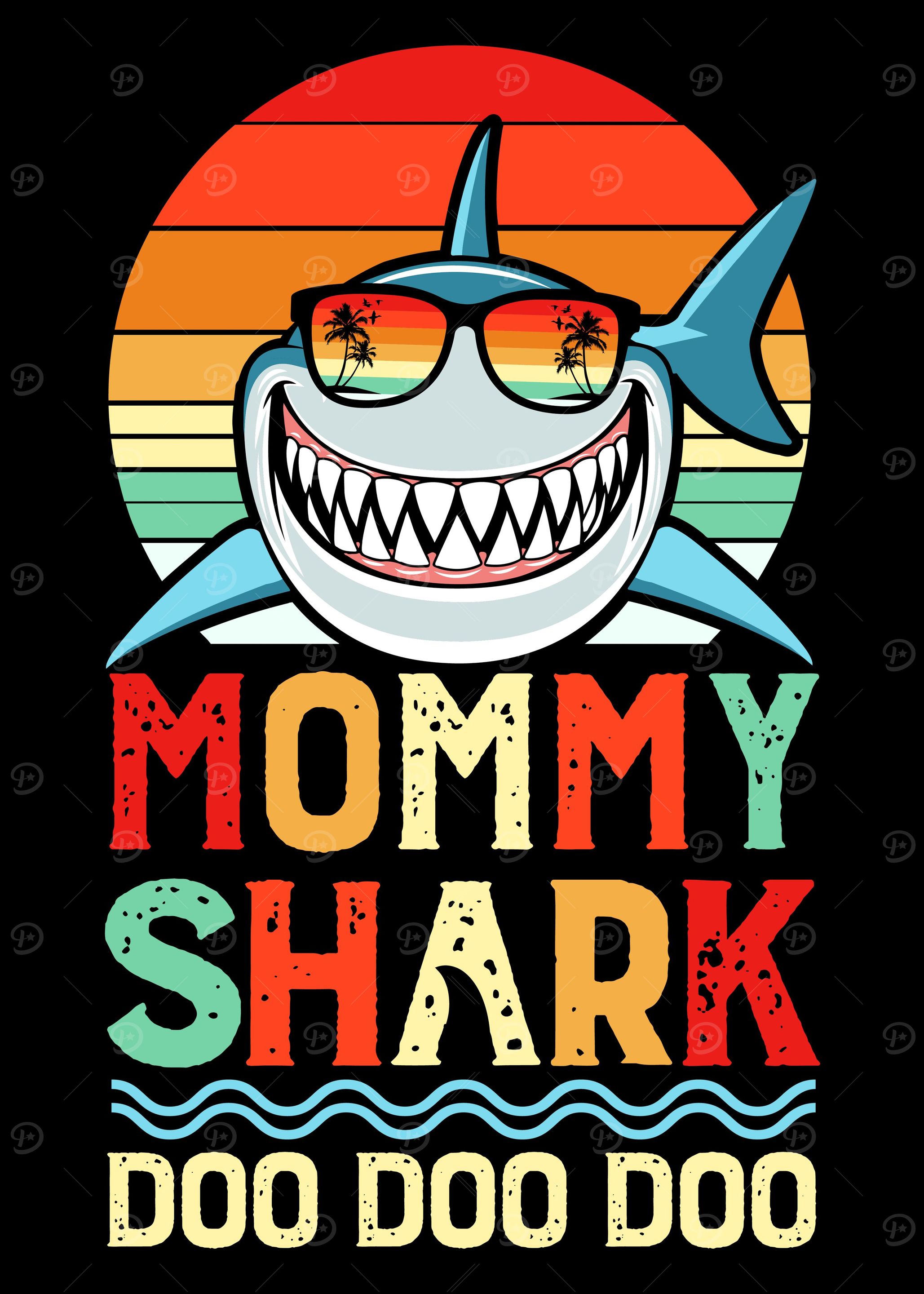 Funny Mommy Shark Fish