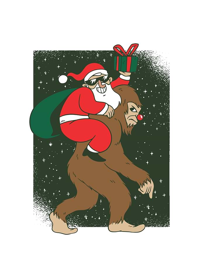 Bigfoot Santa Sasquatch