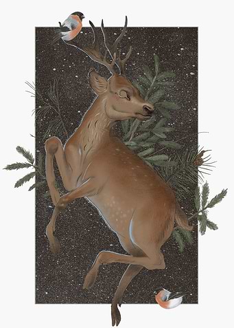 Wild Deer Floral