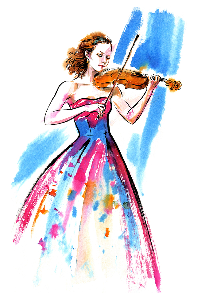 Girl playing the violin