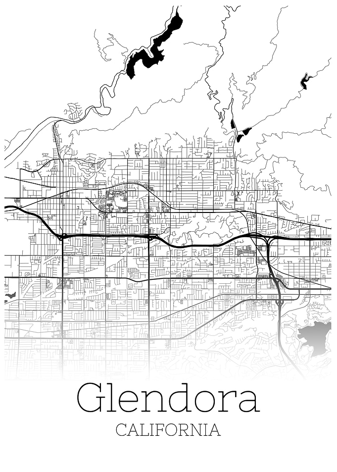 Glendora California map