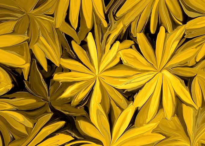 Yellow flowers painting