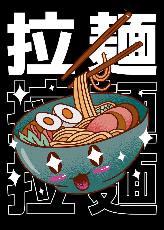 Kawaii Ramen noodles Food